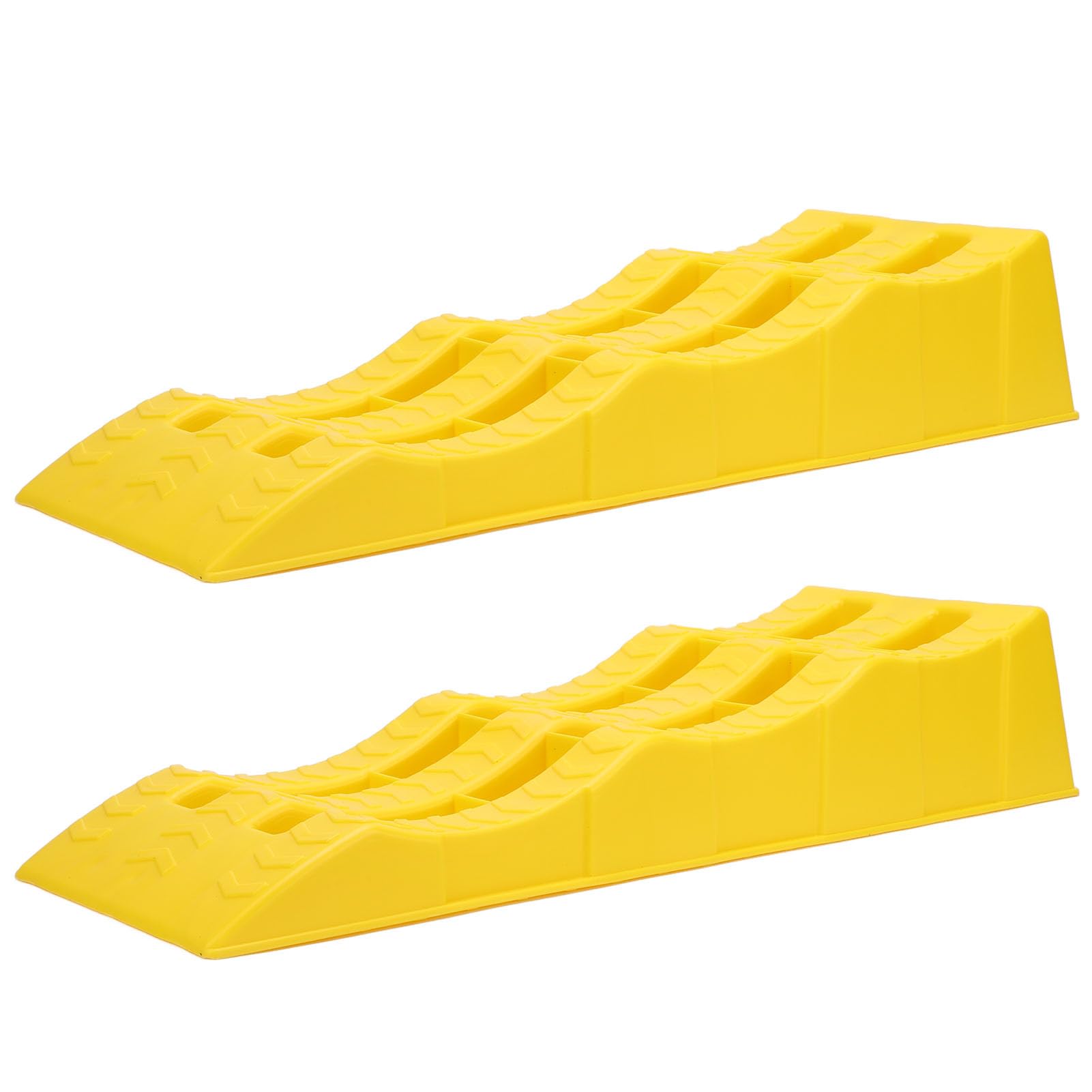 Rampa de Nivelación Automotriz, Nivelador Duradero y Resistente para Camiones RV, 2 Unidades de Capacidad 7716 Libras para Autocaravanas, Remolques Viaje (Amarilla)