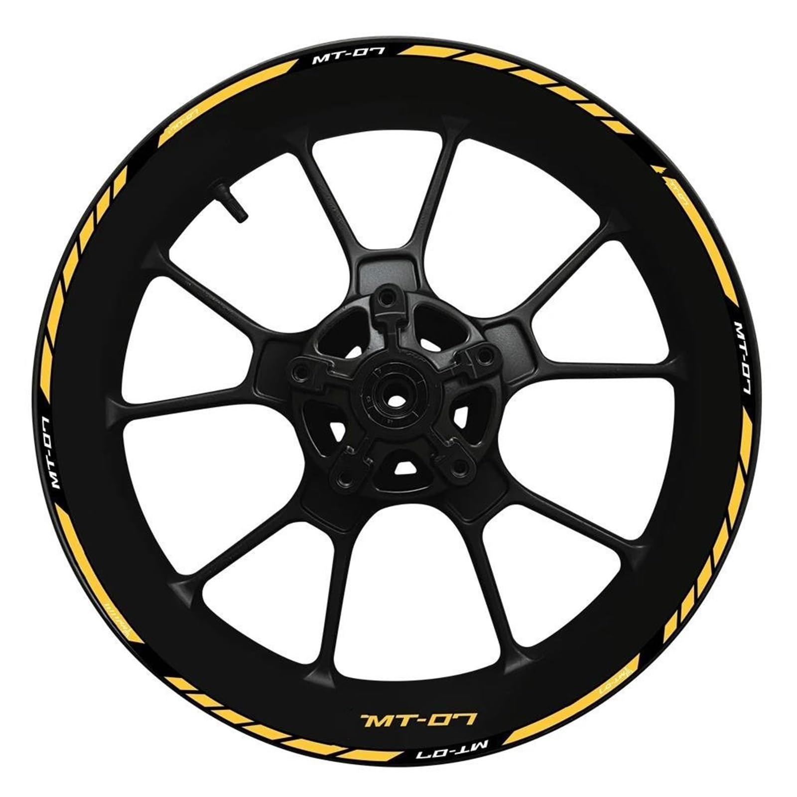 Inner and Outer Rim Reflective Waterproof Sticker 2022 for Yamaha MT-07 Wheel Hub Decal Decoration MT07 Set MT 07(Color7)