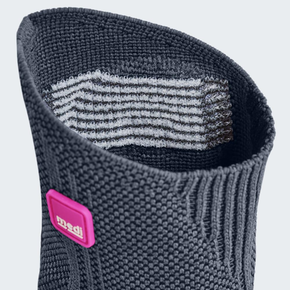 medi Levamed active - Sprunggelenkbandage links - silber - Größe V - Fußbandage mit stabilisierendem Gurtsystem
