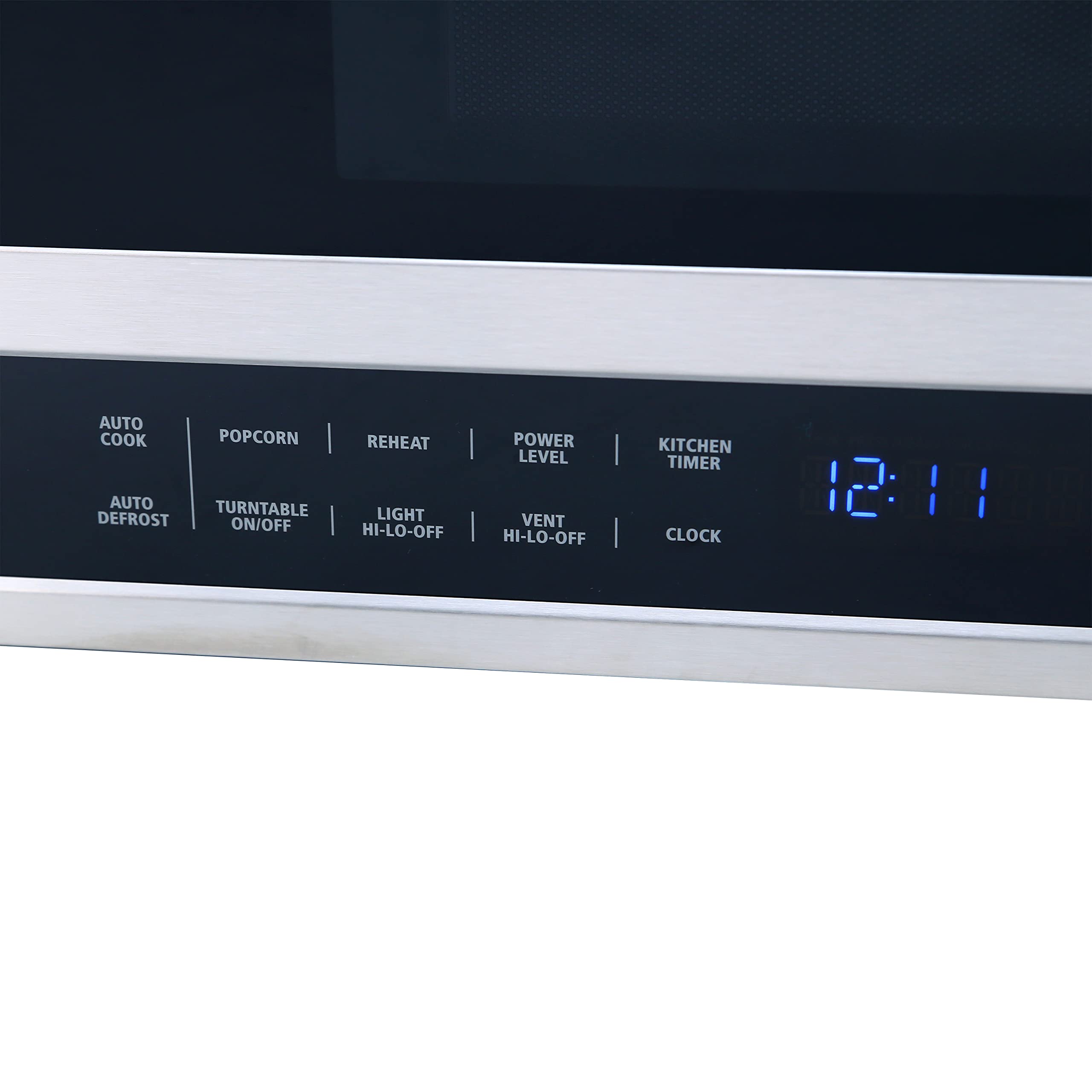 MOTR13D3S Horno microondas de 1000 vatios sobre el rango con descongelación automática, modos de cocción preestablecidos, bloqueo de seguridad para niños, panel de control electrónico y 6