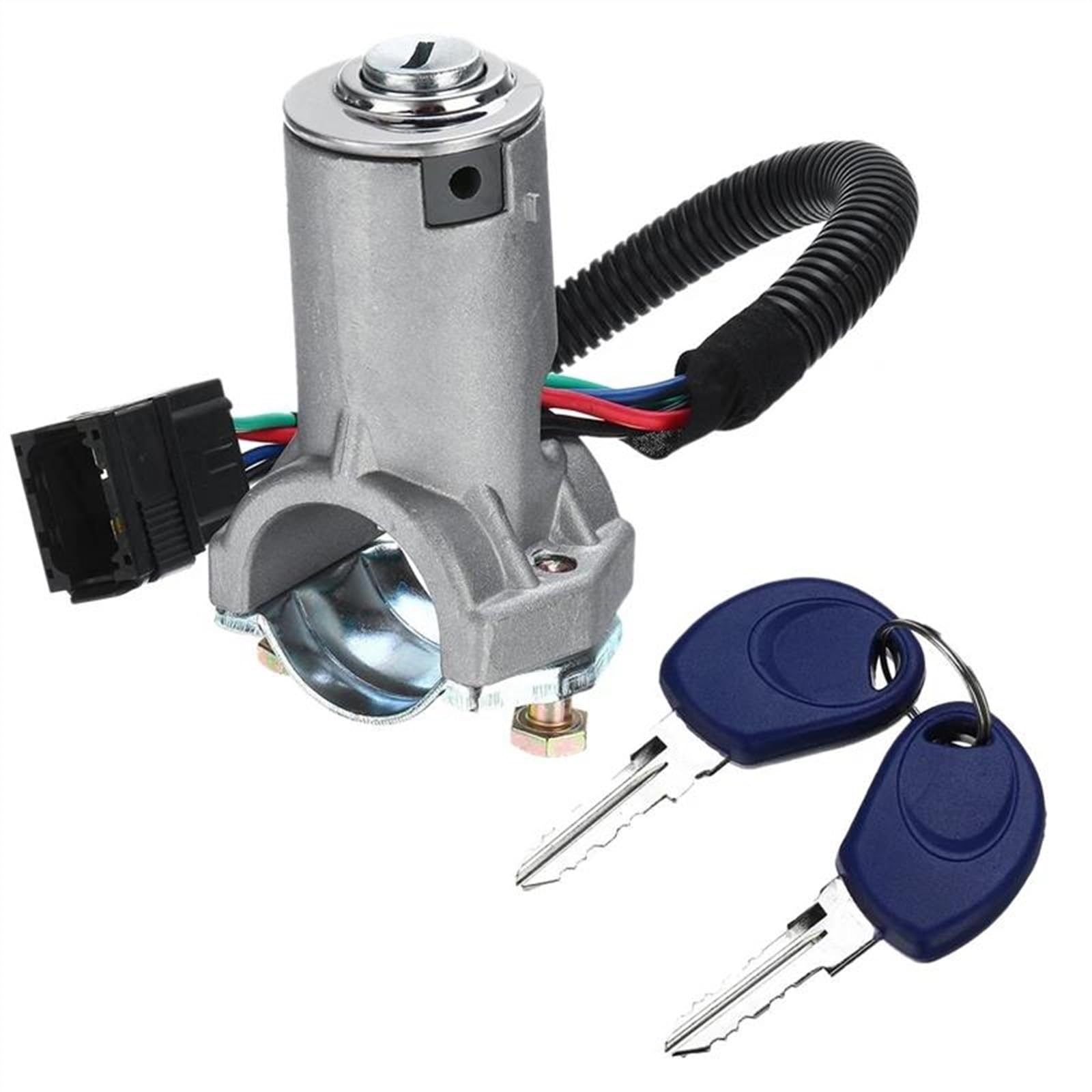 WILSEM Interruptor Bloqueo Barril De Encendido Automóvil con 2 Llaves para Iveco para Daily 2006 2007 2008 2009 2010 2011 2012 A2996075 2996076