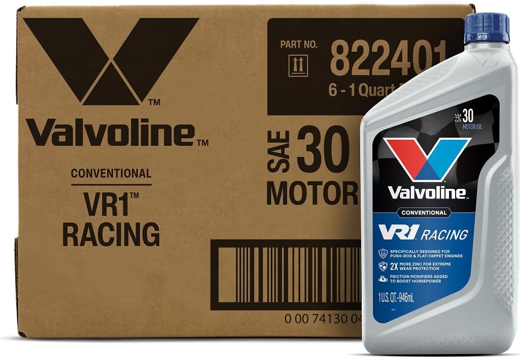 VR1 Racing SAE 30 Motor Oil 1 QT, Case of 6