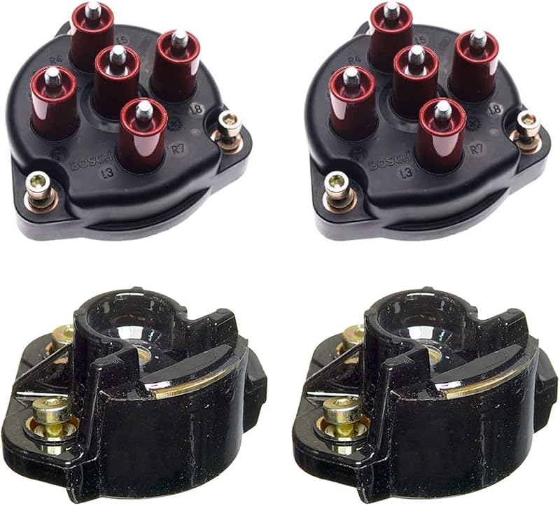 Kit de tampa e rotor do distribuidor Newparts para Mercedes-Benz W124 W140 C140 R129 – 2 rotores e 2 tampas