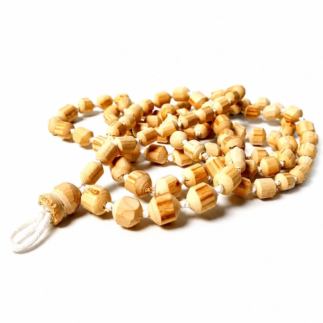 MAYAPURI Tulsi Japa Mala 108 + 1 Beads Original for Daily Mantra Jaap and Meditation, Wooden Knotted Jap Mala, Chanting Beads Size; Small to Big, Mala Length: 64 inches (Pack of 1)-image-29