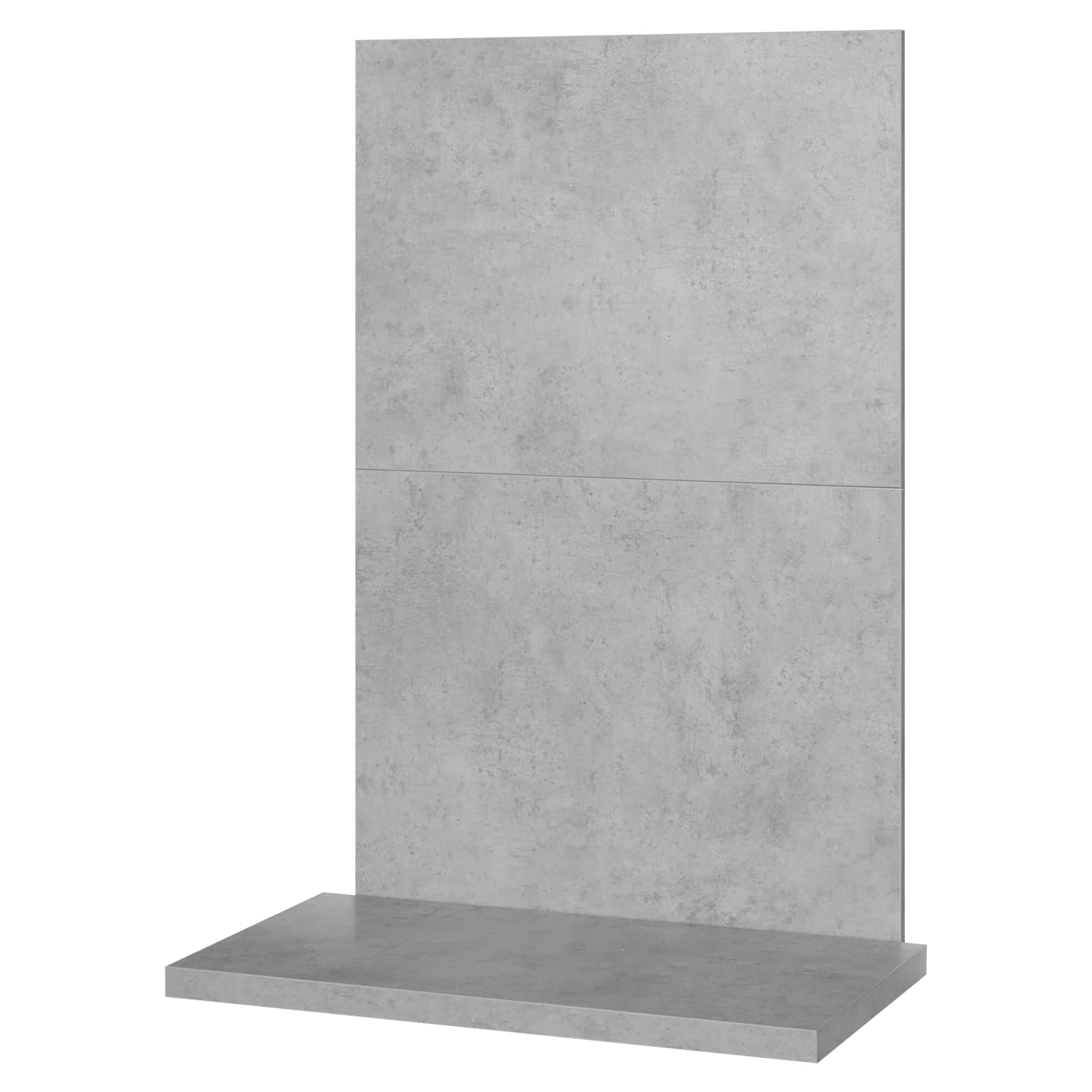 Acantha Concrete 2 Tile & Hearth Set In Effect