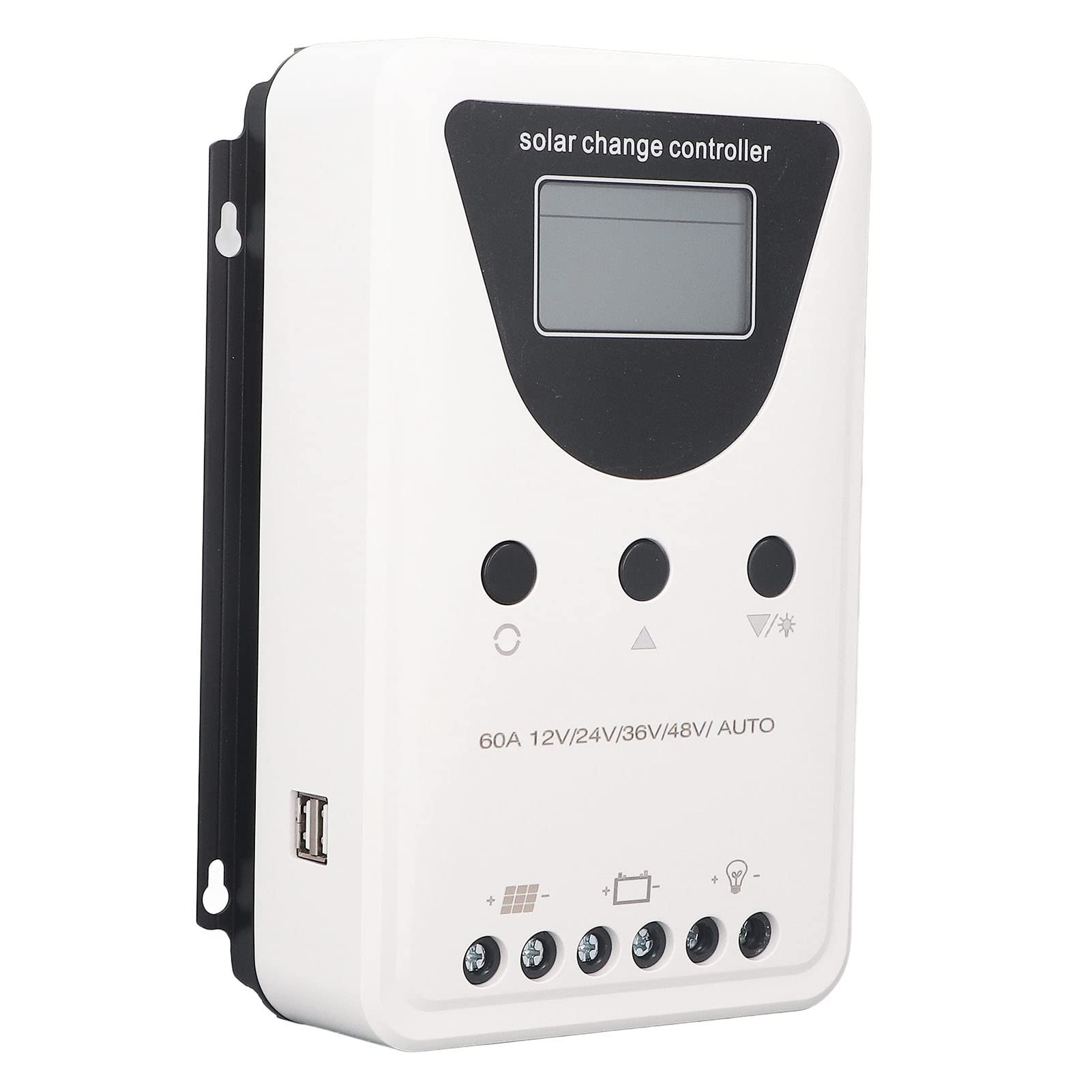 Hilitand Controlador de Carga Solar, Controlador de Panel Solar MPPT ProteccióN del Sistema de DeteccióN AutomáTica Regulador de Panel Solar de Carga Segura (60A)