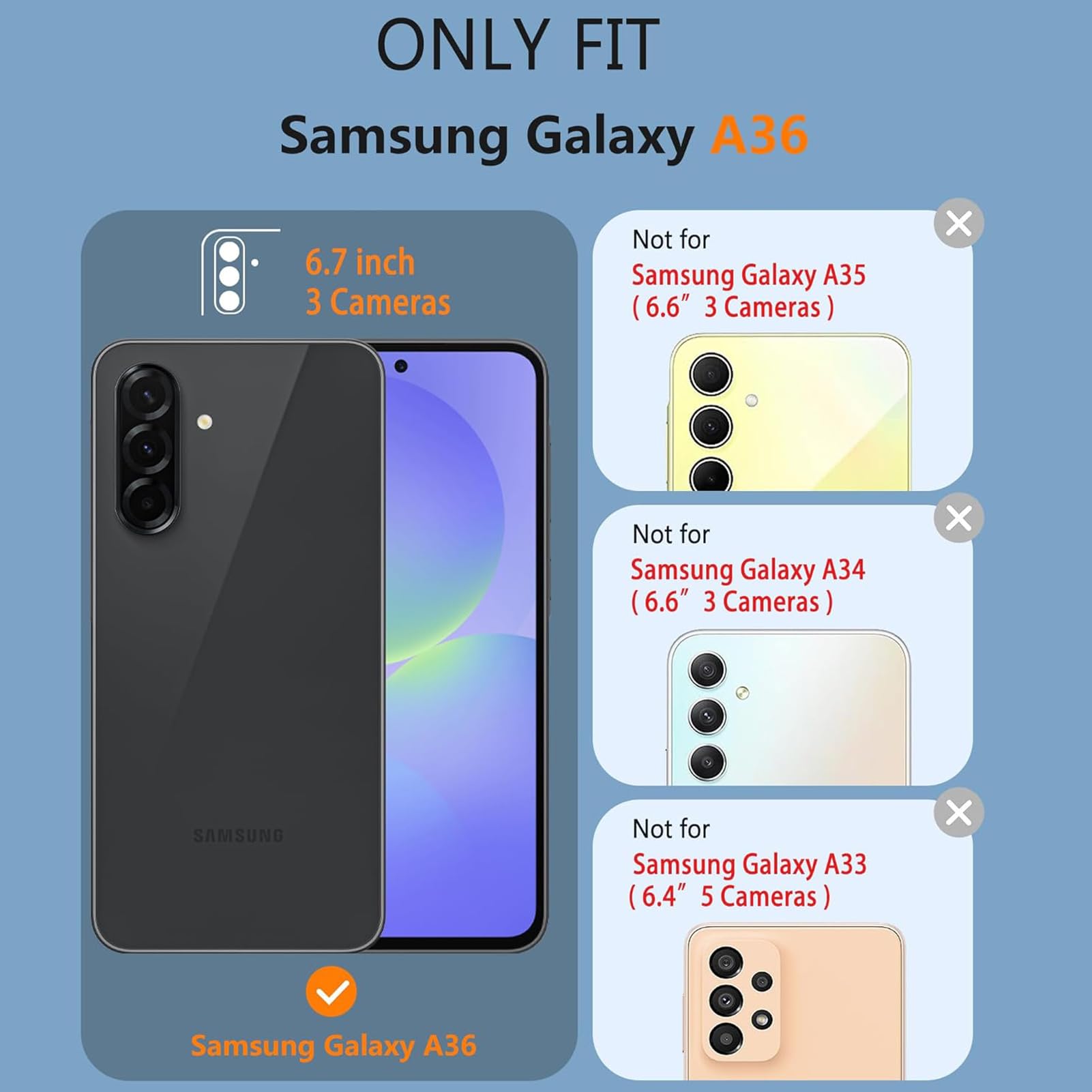 Battery Case for Galaxy A36/A56, 10000mAh High Capacity Portable Charger Case, Rechargeable Smart Battery Pack Compatible with Galaxy A36/A56 6.7 inch Charging, Support Wireless & Carplay - Black