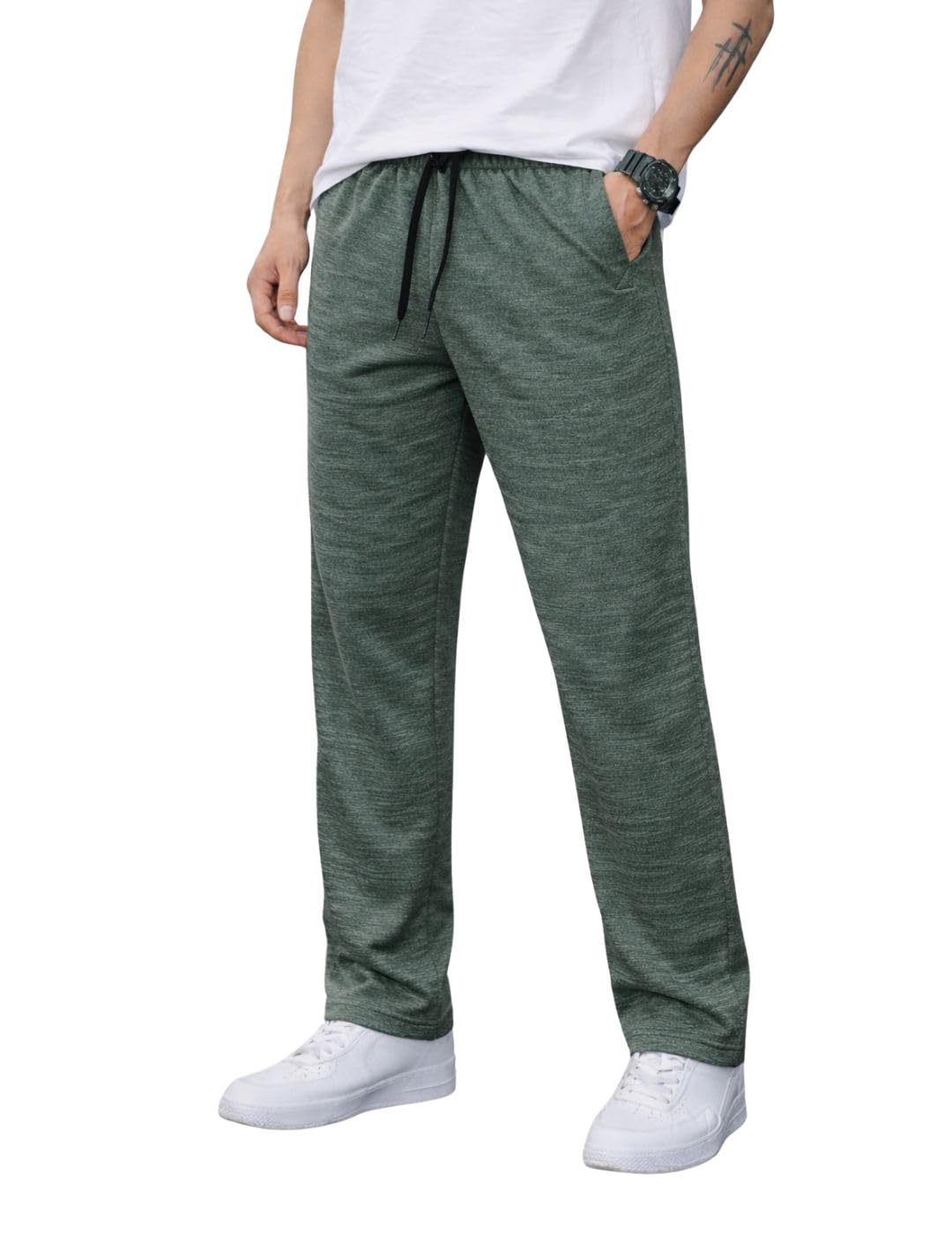 Men’s Textured Trackpants | Slim Fit | Breathable Stretch Fabric | Elastic Waist | Sportswear for Workout, Running & Casual Wear-1-image-40