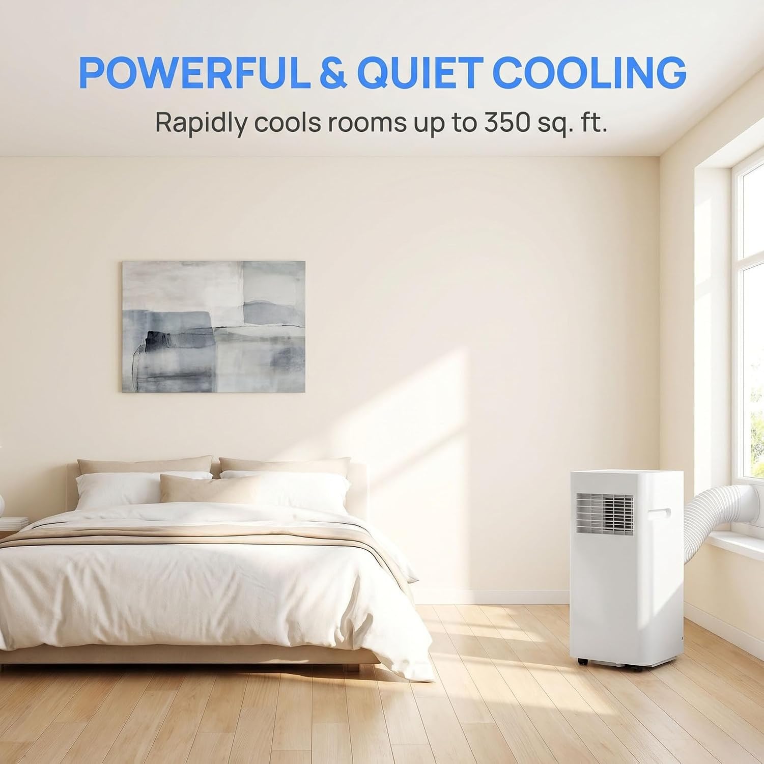 Tragbare Klimaanlage, 12.000 BTU, effizienter Kühler mit Luftentfeuchter, leiser Betrieb, digitales Display, 24-Stunden-Timer, Installationsset, 5000 BTU, 5000 BTU