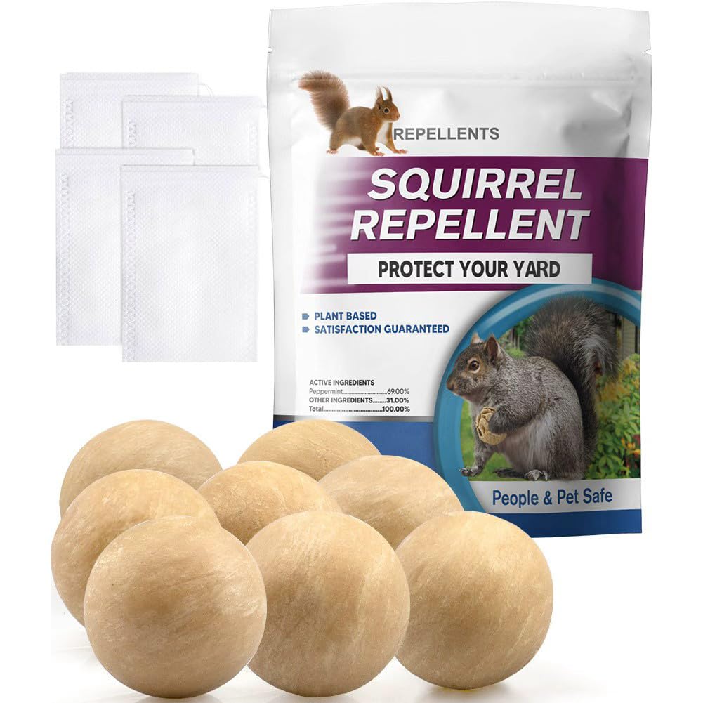 PDKIVFI Squirrel Repellent Balls 8-Pack