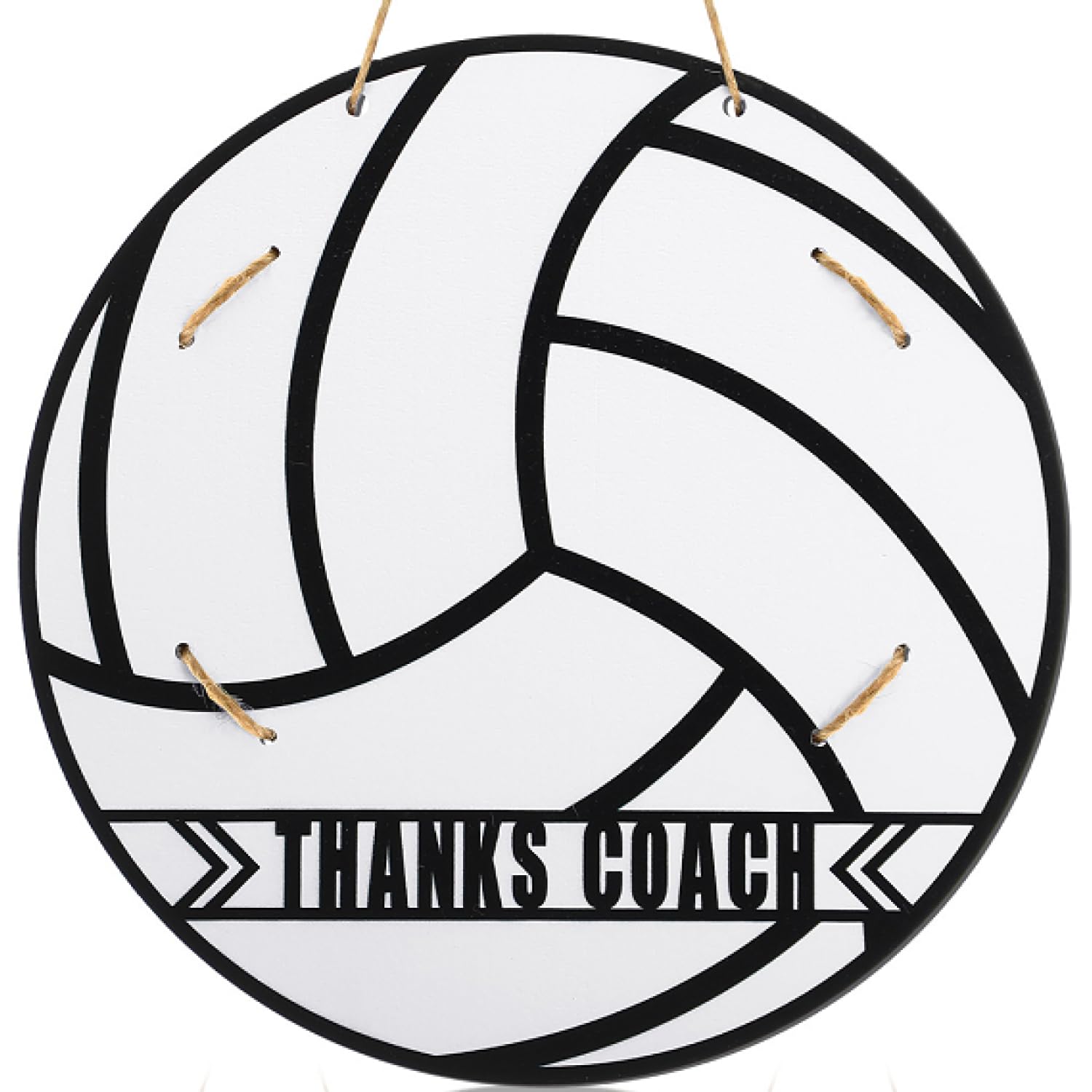 Cinnvoice 4 Set Volleyball Thanks Coach Picture Frames with Signature Pens Fits 4 x 6 Inches Photos Wooden Picture Frame Thanks Volleyball Coach Gift from Team Coaches Appreciation Home Plate Plaque