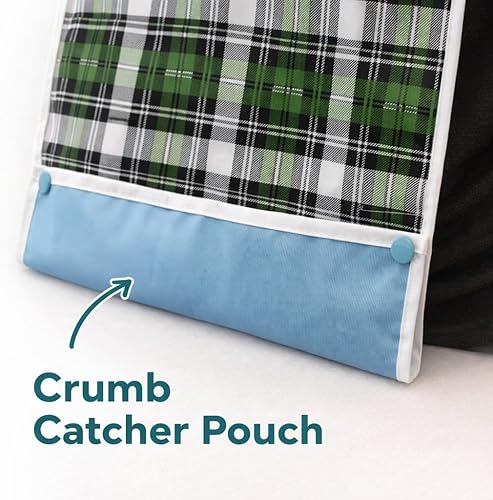 Miniatura 3 de Celley Paquete de 3 baberos para adultos con recogedor de migas, protectores de ropa impermeables y reutilizables para hombres y mujeres mayores