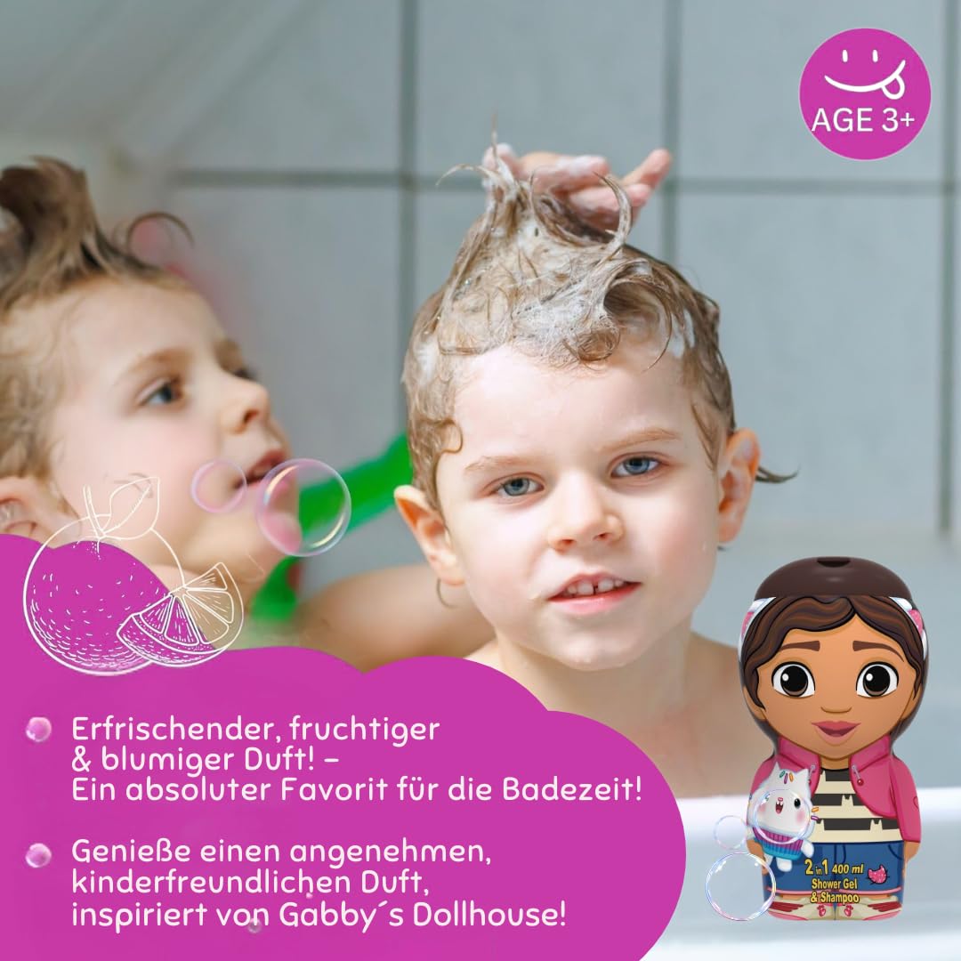 Gabby's Dollhouse Gel Doccia e Shampoo 2D 400 ml