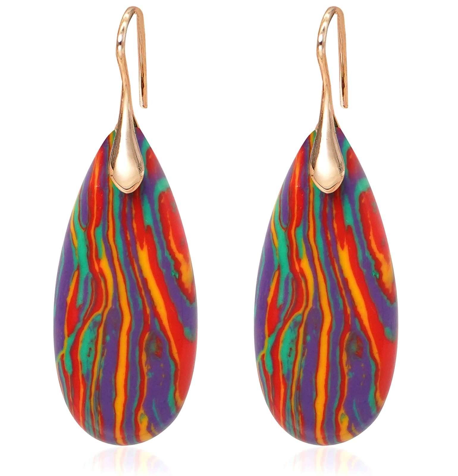 Wovanoo Natural Stone Earrings Waterdrop Stone Dangle Earrings for Women