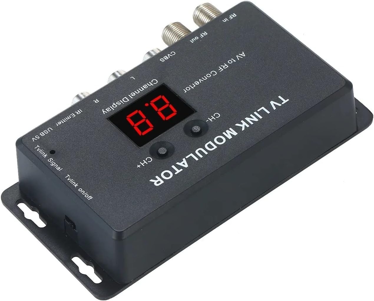 WANGCL UHF Modulator,TM70 UHF TV Link Modulator AV to RF Converter IR Extender,Modulator Modulator AV to RF Converter IR Extender,Supporting PAL/NTSC with USB Charge Cable