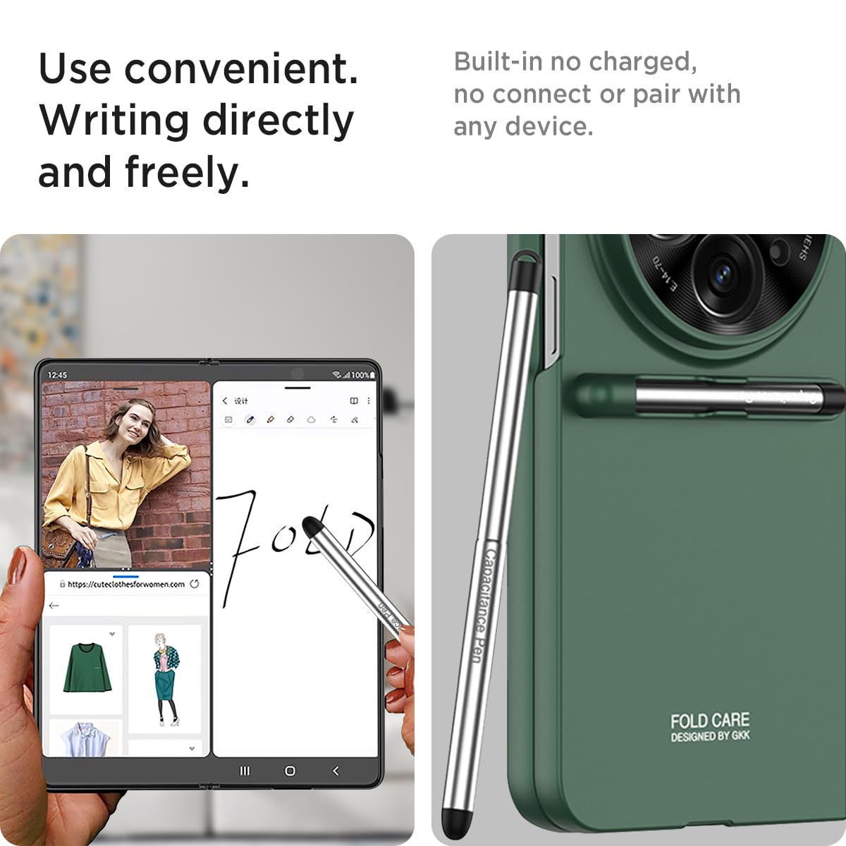 Miimall Custodia per Samsung Galaxy Z Fold 7, Cerniera Magnetica, Pellicola di Cover Anti