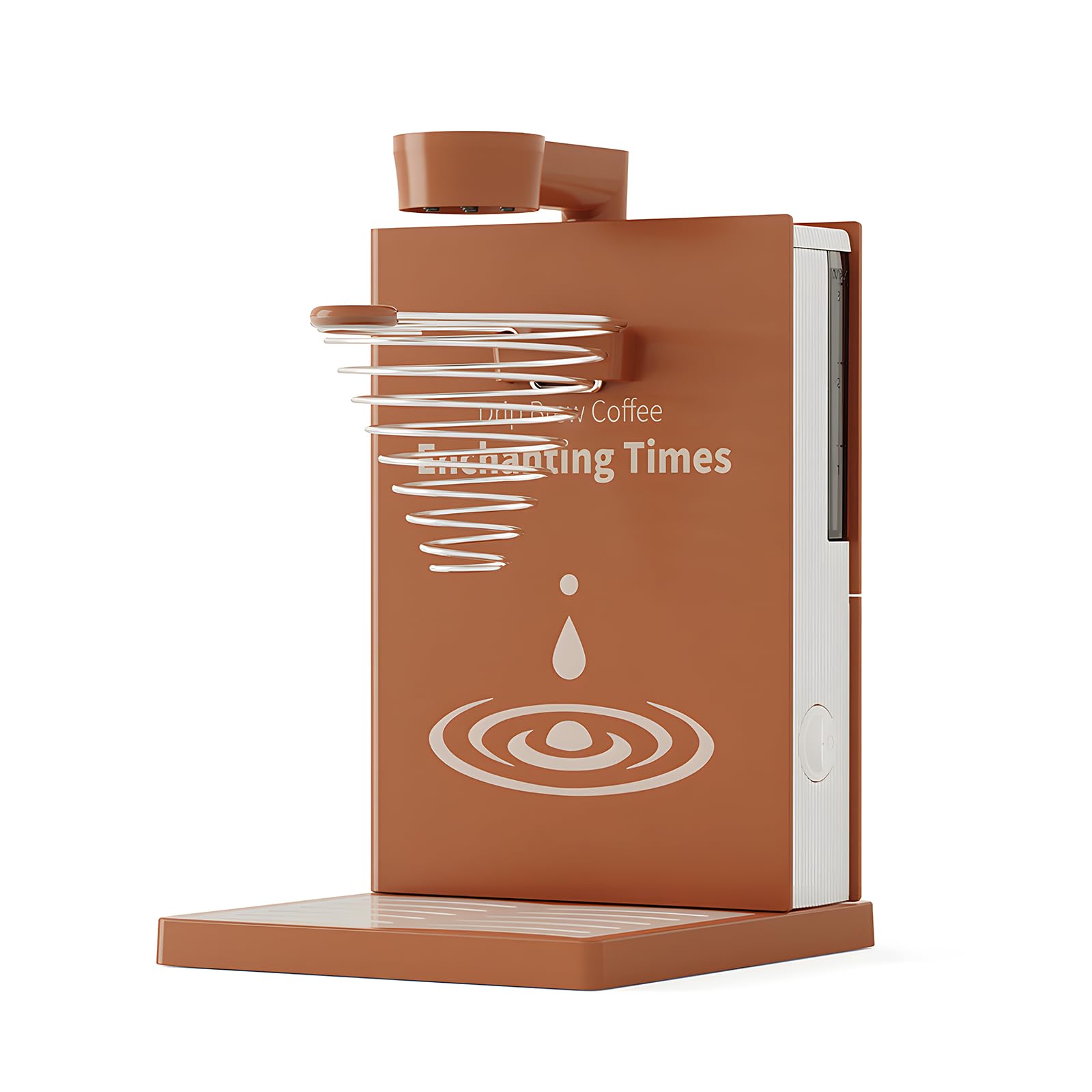 Macchina per caffè Americano/Automatica, Serbatoio dell'Acqua Rimovibile da 300 ml, a Temperatura costante, a Forma di Libro, Macchina per caffè da versare sopra, con Filtro di