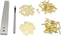 Vista 5 de QANYEGN Kit de 40 remaches de cobre, remaches de cobre con vidente de rebabas de acero inoxidable, juego de pch de cuero, cierre de remache