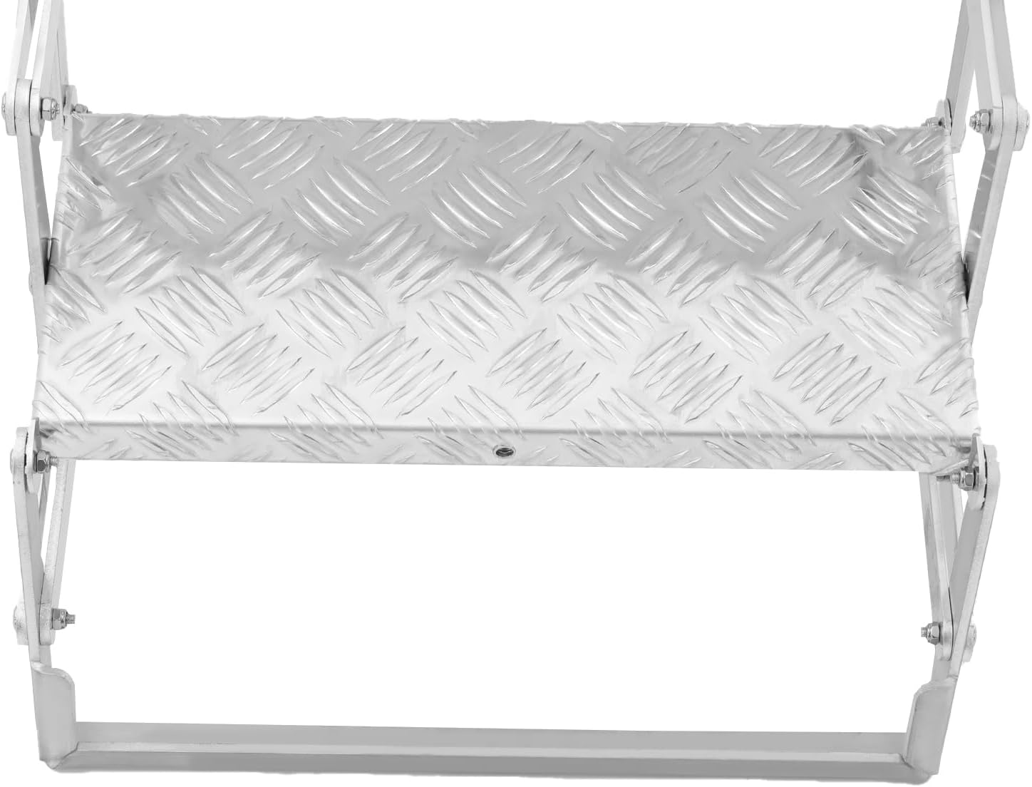 Aluminum Alloy Scissor Stairs, 4-Step Camper Stairs, 17"x37"x37" Foldable Step Ladder for RV, Camper Warehouses & Supermarkets, with 242.5 Lbs Load Capacity (4-Step)