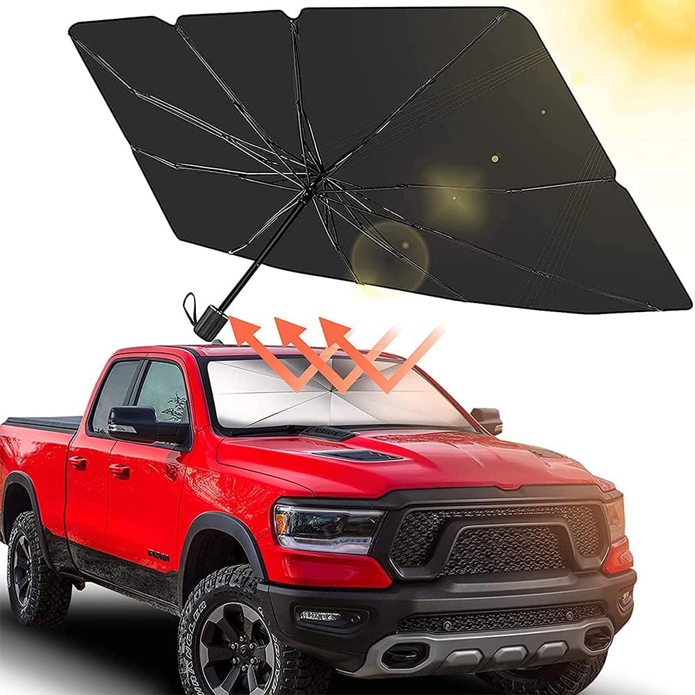 JUYUE SUV Car Windshield Sun Shade,Foldable Automotive Windshield Shade,Sunshades Car Umbrella for Windshield Easy to Store and Use Fits Windshields of Various Sizes