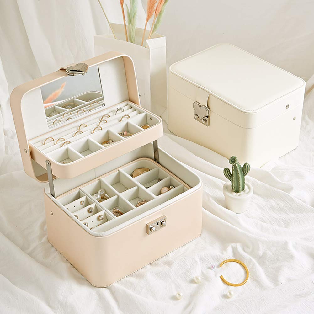 Beau Sac de Maquillage avec Cloisons Amovibles Sac de Rangement cosmétique Trousse à Maquillage Beauty Case pour Pinceaux de Maquillage Vernis à Ongles ect Hermétique