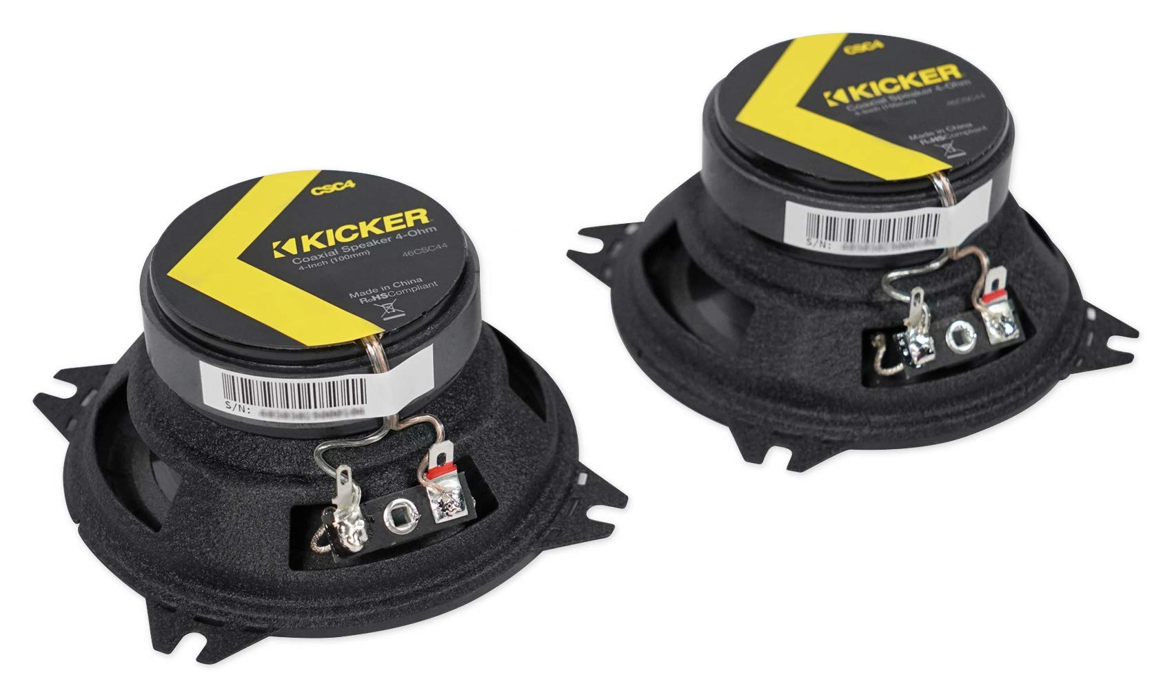 Amazon.co.jp: KICKER (4) 46CSC44 4インチ 300ワット 4オーム 2ウェイ