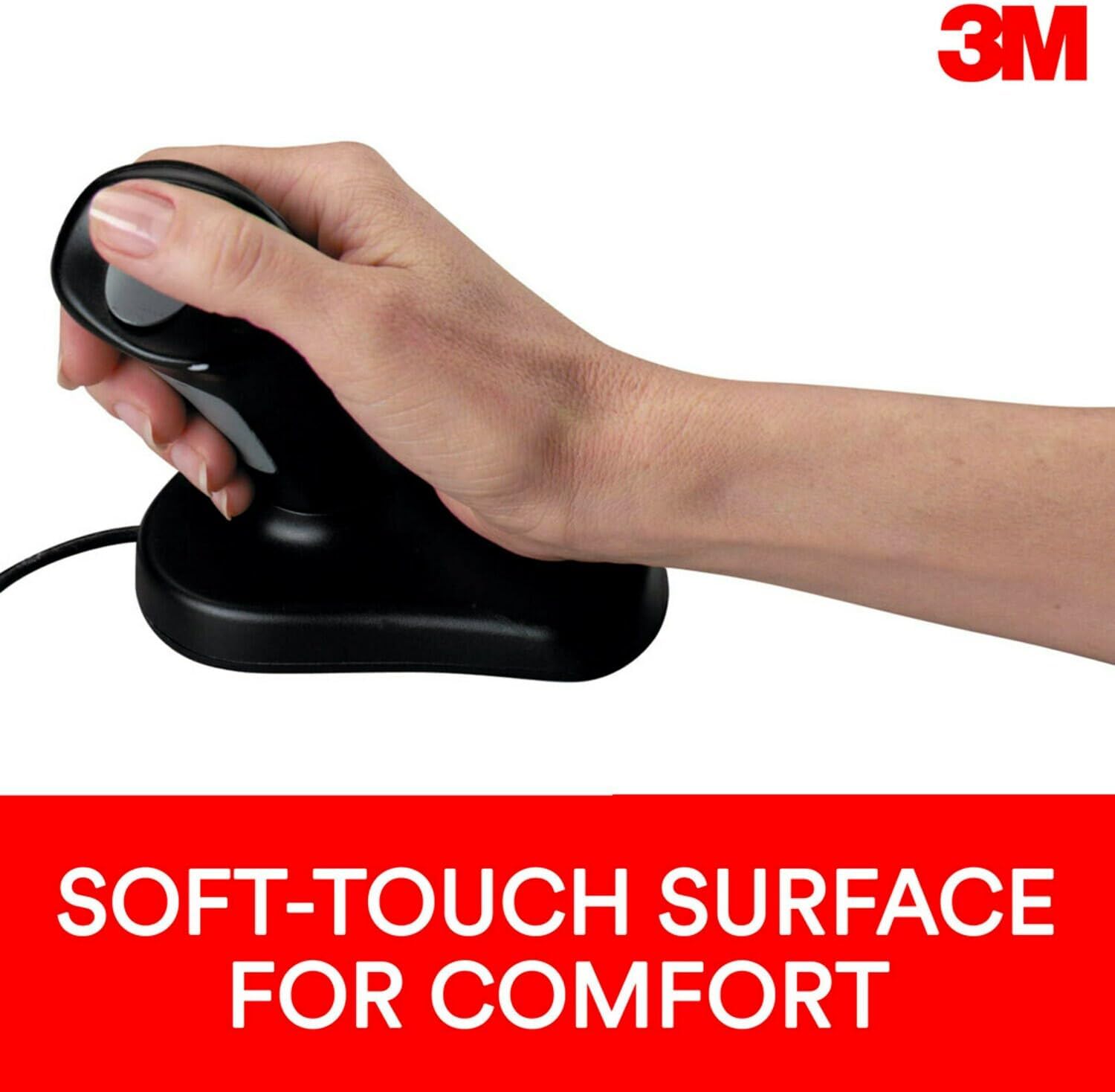 3M Ergonomic Mouse, EM500GPL, Large