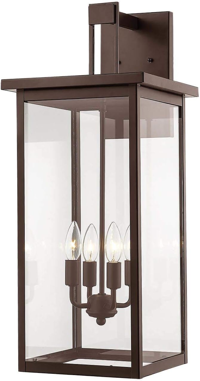 Millennium 2603-PBZ Transitional Four Light Outdoor Wall Bracket Dark Finish, Powder Coat Bronze