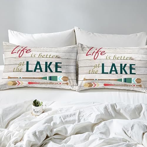 Vista 146 de Juego de sábanas para cámper tamaño matrimonial para niños y niñas, sábanas de madera para adolescentes de Happy Camping Farm, accesorios de Multi 04