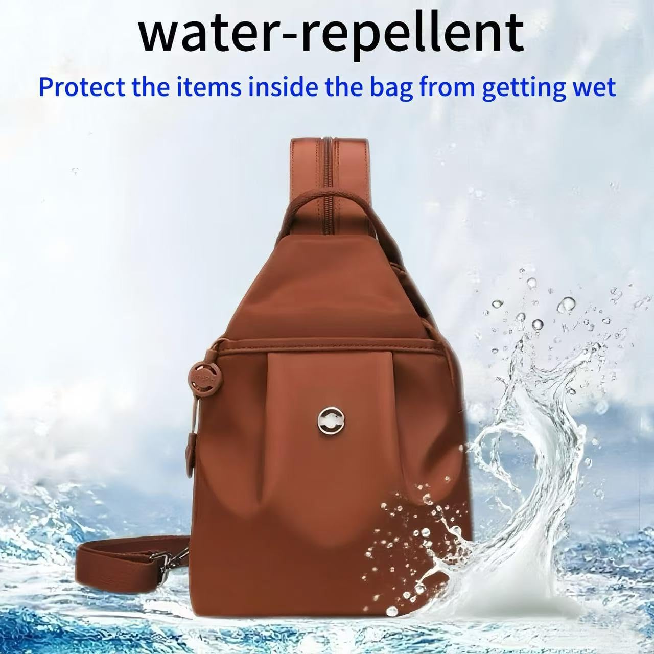 Waterproof 2-Way Commuter Bag, Convertible Tote Backpack, Anti-Theft Work Bag for Women, 30x21x14cm (Red) - Image 4