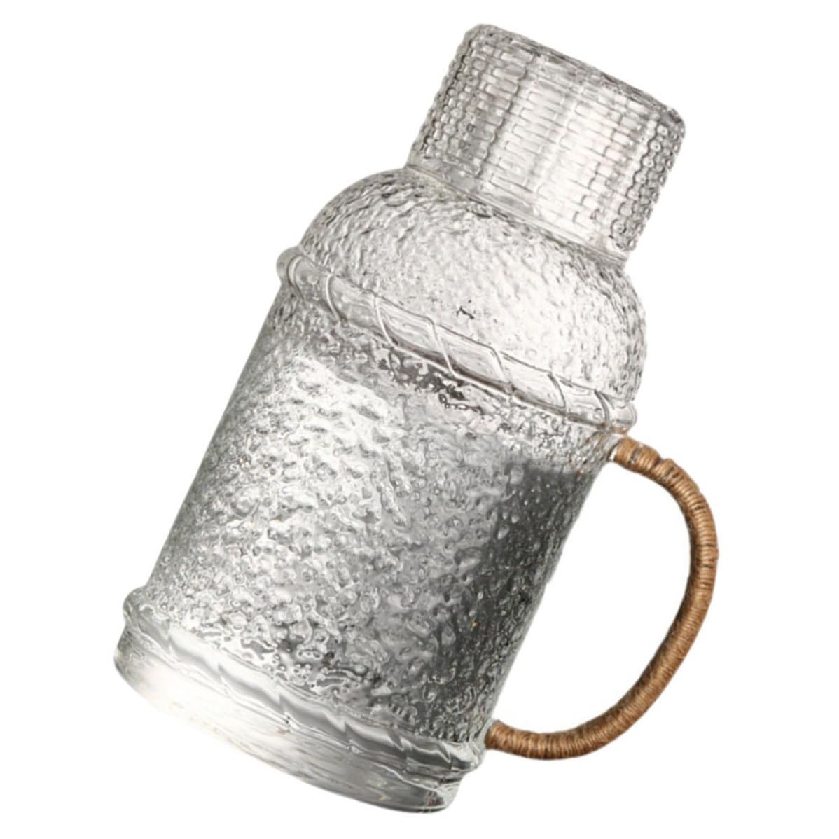 Kichvoe Jarra de Agua de Vidrio Resistente a Altas Temperaturas de 2l, Juego de 1 Set Hogar y Fiestas, Resistente a Golpes y No se Deforma