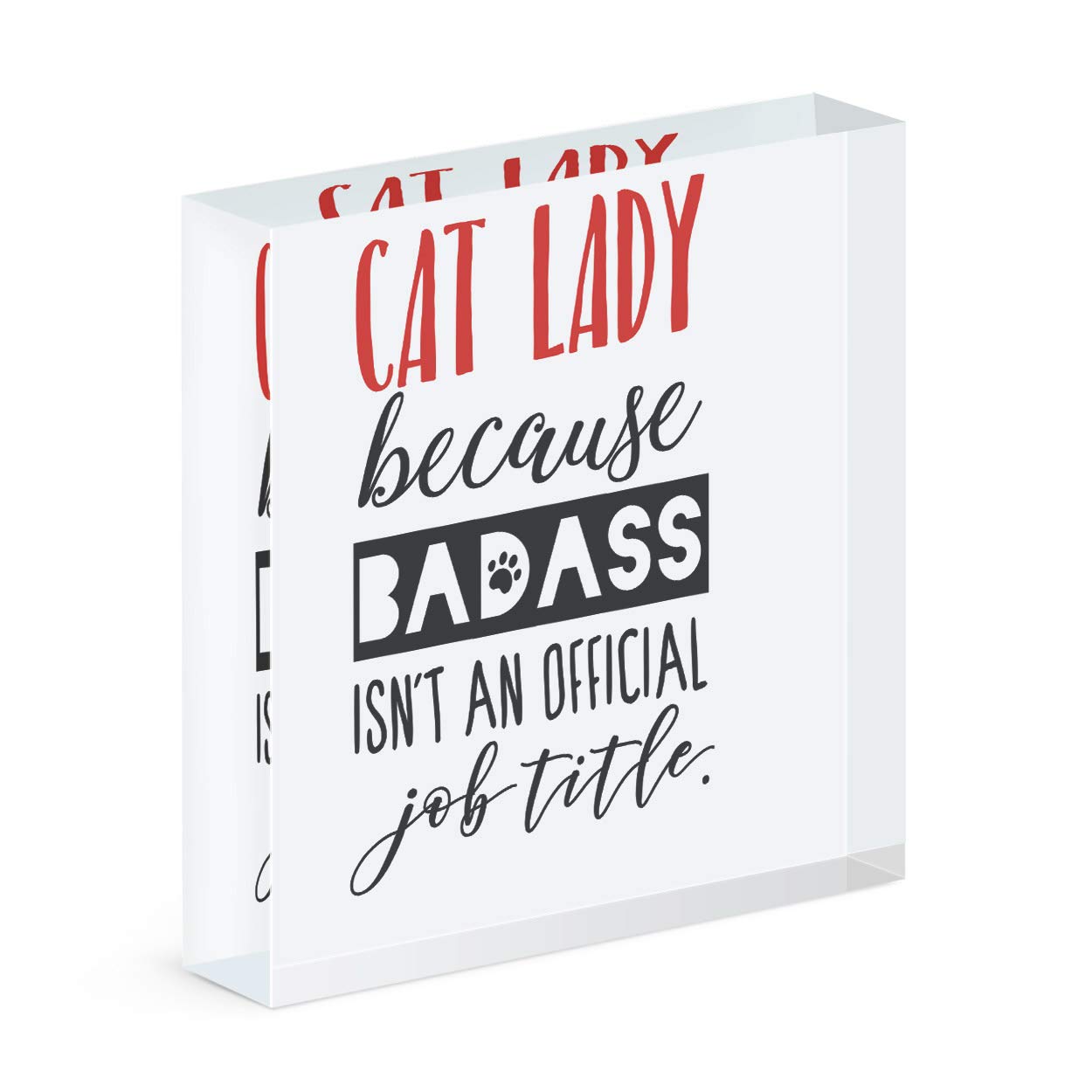 Cadre photo acrylique Chat Femme Badass le clin d oeil complice pour elle