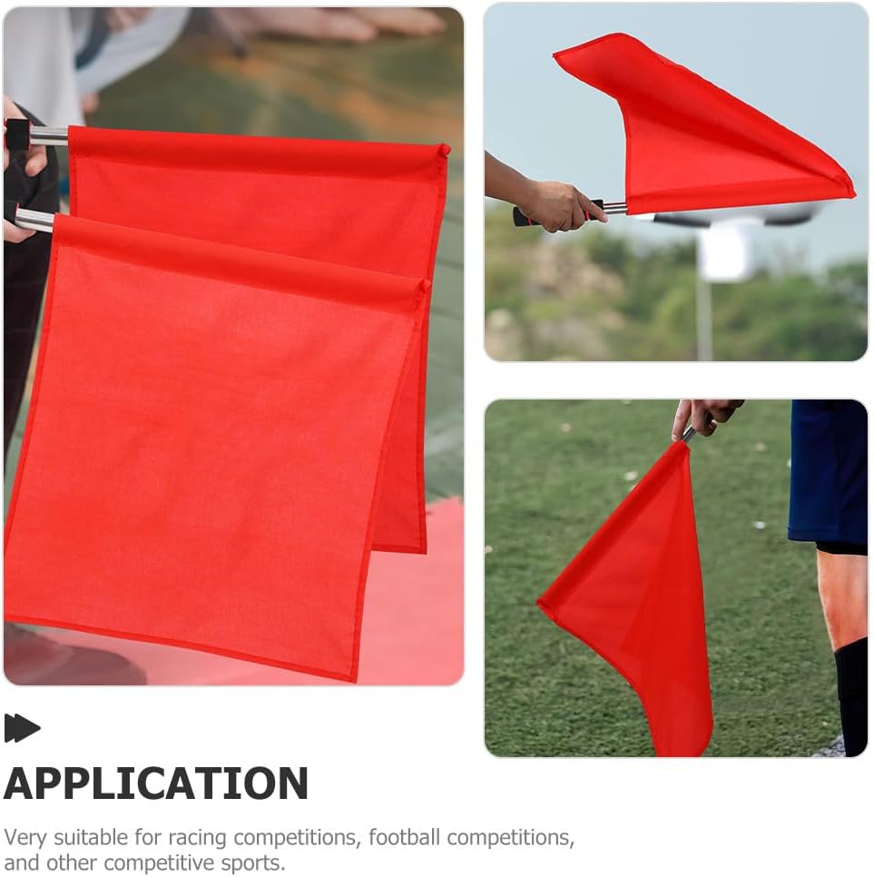 NUOBESTY 2pcs Referee Flags Handheld Signal Flags With Sponge Handle For Soccer Basketball Football Sports Competition - Image 9