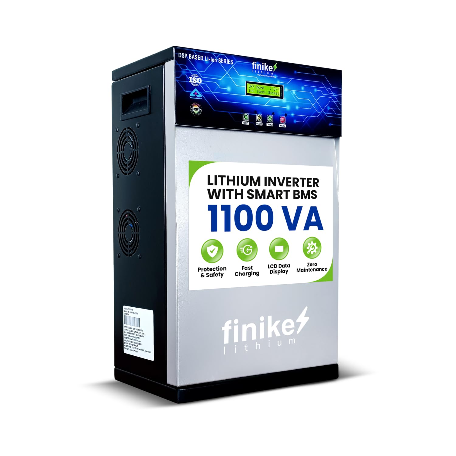 Finike Lithium 1100 VA Inverter with Upto 12 Year Life Integrated 1280Wh Lithium-Ion Battery for Home Office & Shops (5 Year Warranty on Inverter and Battery) + Free Wall Mount Bracket-image-23