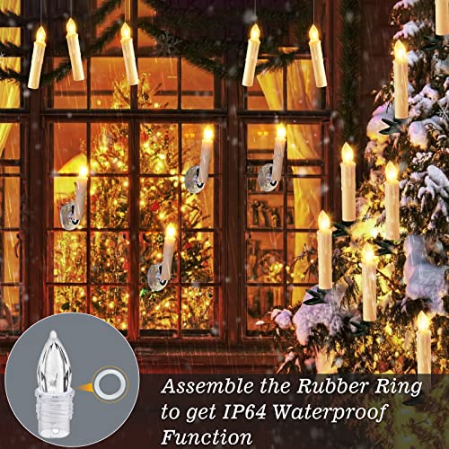 Pchero Christmas Window Candles, 10Pcs Large Size Battery Operated Led Flameless Taper Candles With Timer, Last Up To 200 Hours, Ideal For Home Indoor Outdoor Holiday Decorations #TOP3