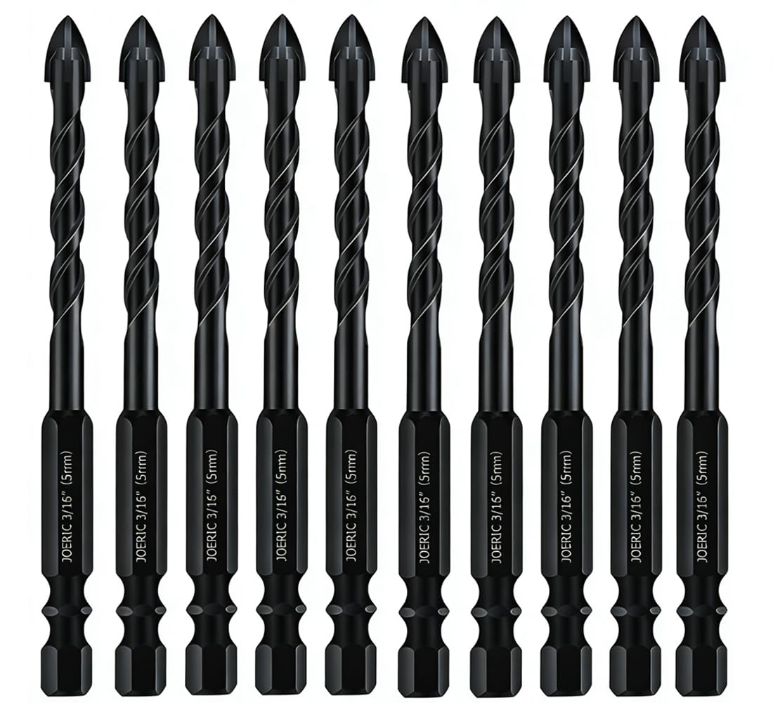 5mm Concrete Drill Bit Set - 10PC Masonry Bits -1