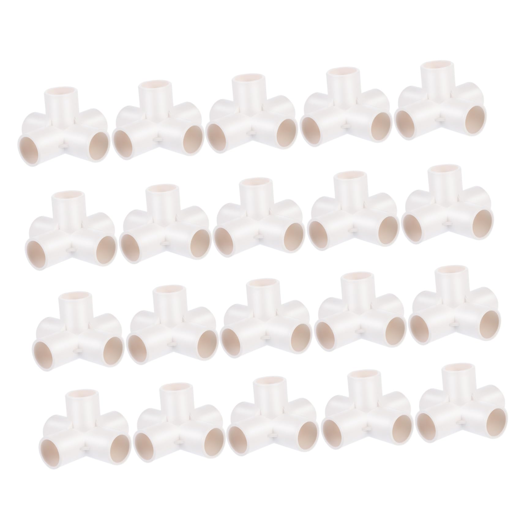 GANAZONO Connettori per Tubi Acqua in PVC 5 Vie Bianco 20mm 20 Pezzi Giunti Multiuso per Estensione Acqua e Sostituzione a Casa