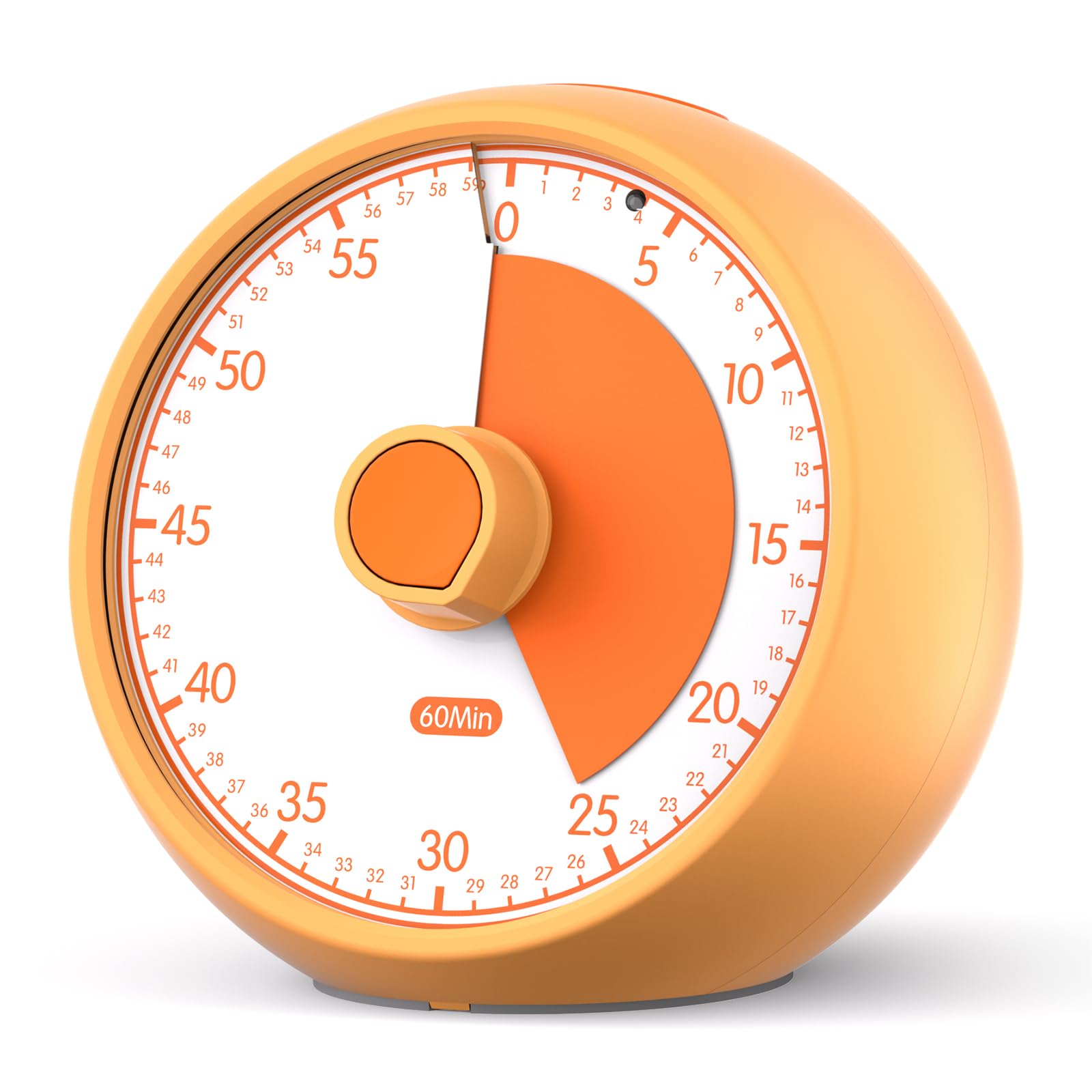 Conchstar Orange Visual Timer For Kids - Silent Timer Analog 60-Minute Countdown For Classroom Learning, Teachers, Children With Adhd/Autism, Homeschooling (Orange)