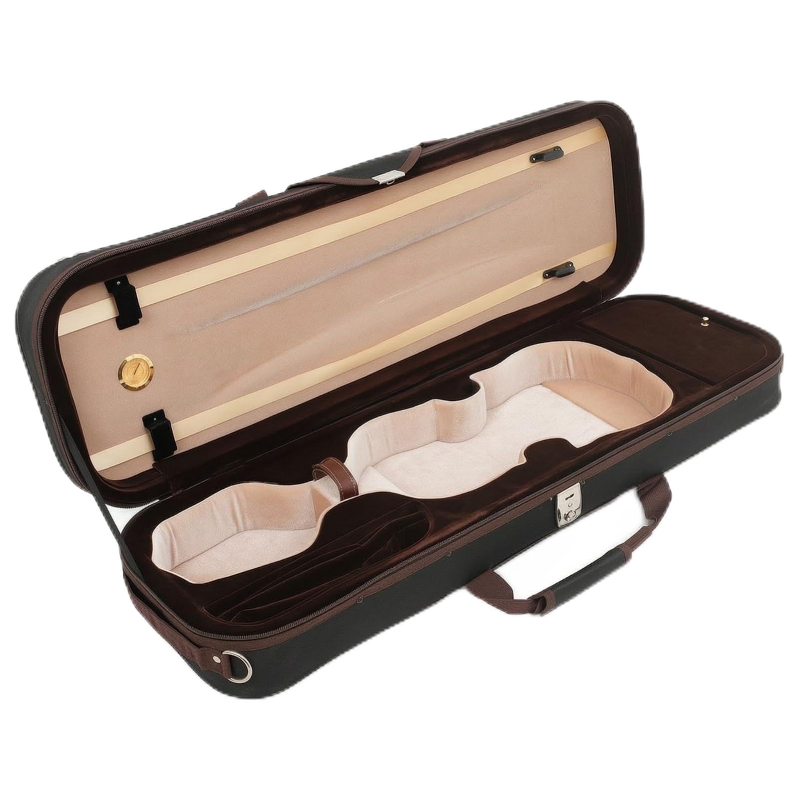 Gralara Estuche Violín con Higrómetro Ligero Funda Antigolpes para Músicos, Viajes, Ensayos