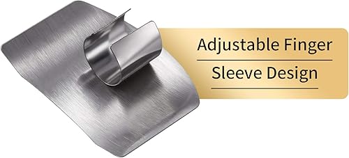 Miniatura 5 de Akkya Protectores de dedos para cortar dedos de acero inoxidable para cortar cuchillos, herramienta de cocina, protector de dedos para cortar