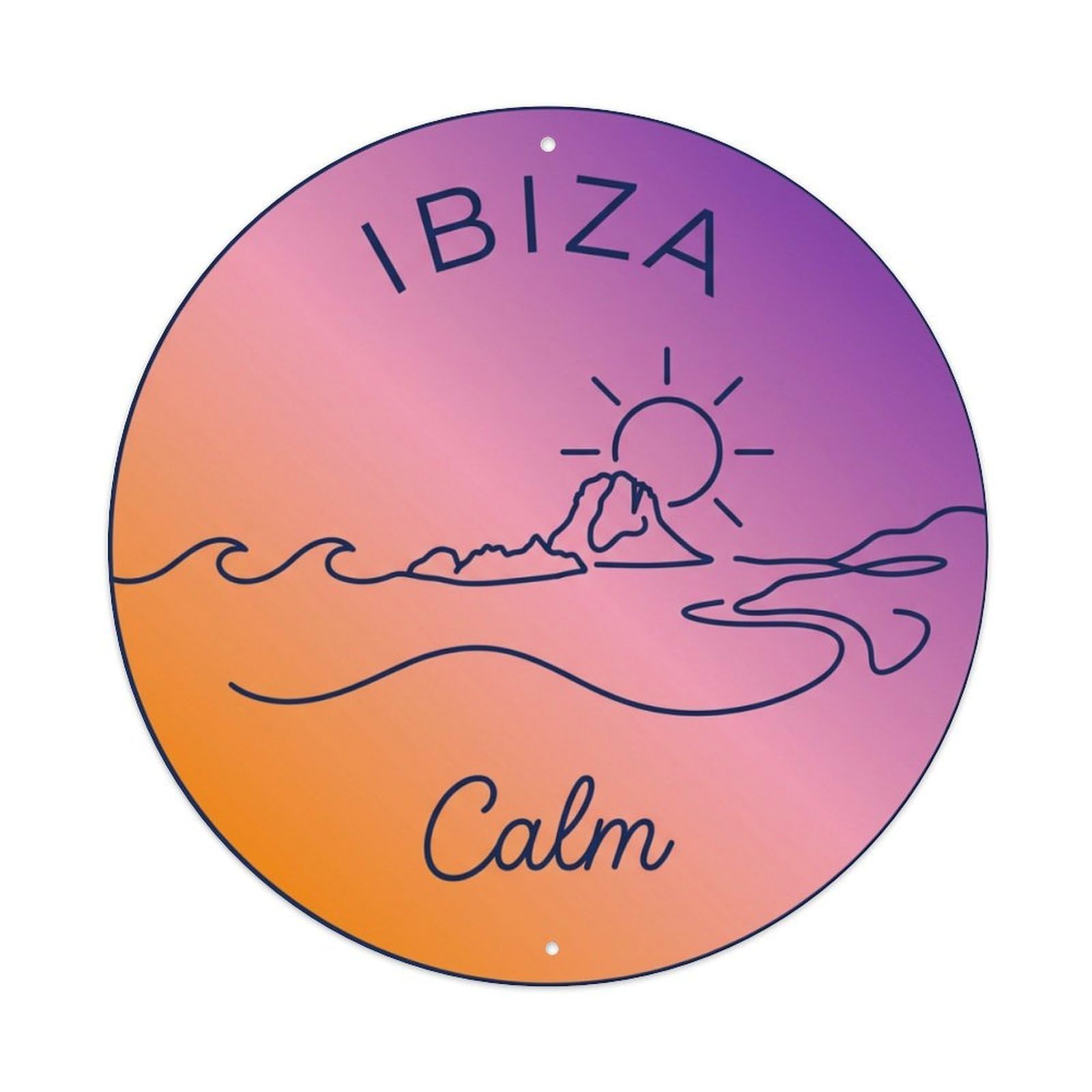Tgrcjimh Style Metal Tin Sign Vintage Travel Ibiza Spain Population