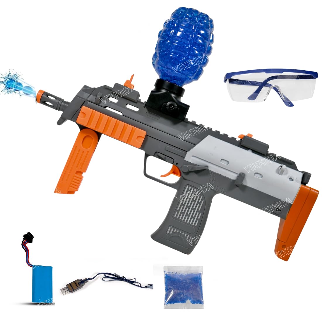 VikriDA Electric Small Balls Blaster with 5000 Rounds Small Balls Blaster Rechargeable Battery Gun with Automatic Fast Fire - MP7 Small Balls Blaster (B0D54G4YNQ) Amazon Price History, Amazon Price Tracker