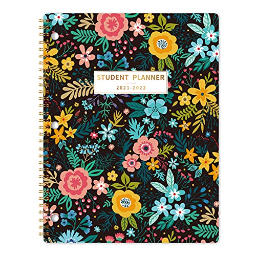 2021-2022 Student Planner - Student Planner 2021-2022 for School Year, July 2021- June 2022, 11"x 9", Weekly Lesson Planner with Stickers, Flexible Hardcover, Monthly Tabs & Twin-Wire Binding