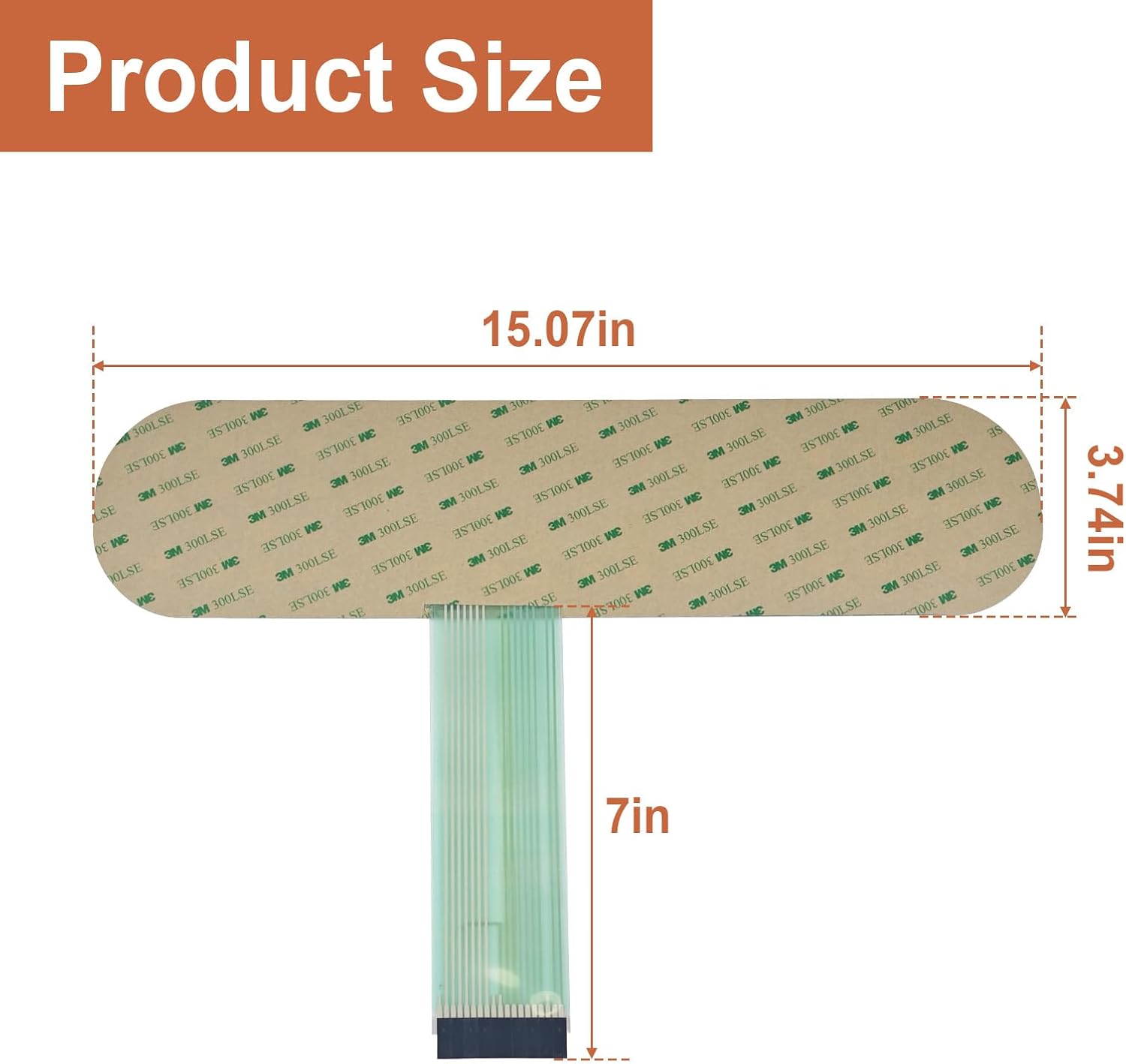 9756559ES Switch Membrane No Metal Plate Compatible with Whirlpool Range Oven Replacement for WP9756559ES AP6013948 1066317 PS11747180