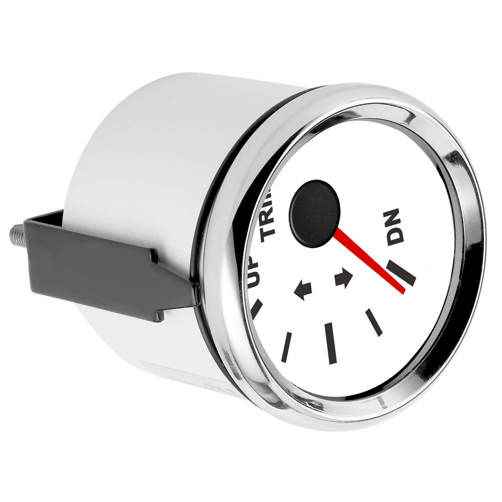 Trim Gauge IP67 Impermeabile, Yosoo 9-32 V CC 52 Mm Indicatore di Bilanciamento Dell'assetto della Barca Per Ship Yacht Marine(Cornice argento su bianco)