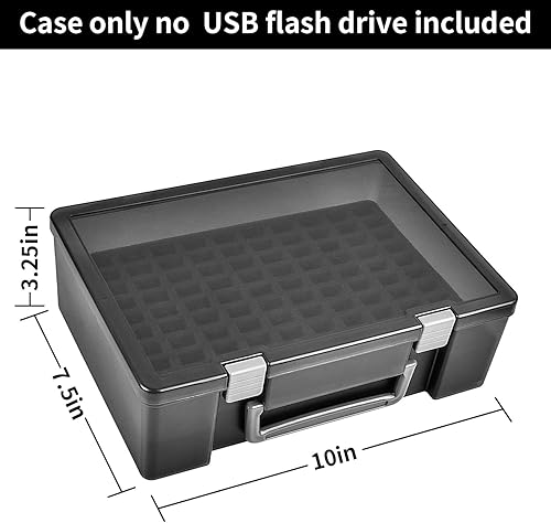 Miniatura 5 de FULLCASE Estuche para unidad flash USB, memoria USB, organizador de almacenamiento de tarjetas SD, capacidad para 104 unidades, soporte de