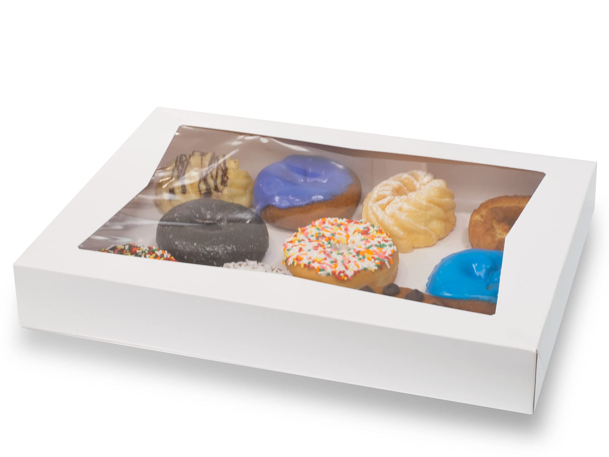 JA Kitchens 16 x 12 x 2.25Inch Bakery Box with Window - 20 Pack - Auto-Popup - Donuts, Sheet Cake, Pastries