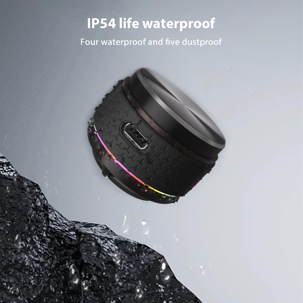 Altoparlante Wireless a conduzione ossea Mini Cassa di risonanza Portatile e compatta con Funzione di adsorbimento Magnetico Altoparlante BT Effetti di Luce al Neon a Colori RGB Lettore