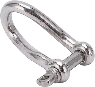 KIMISS Twist Shackle Marine Grade Twist Shackle Stainless Steel Stainless Steel Twist Shackle Marine Grade 8Mm Yacht Boat Twisted Anchor Shackle (M8)