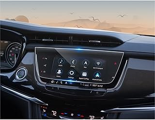 CDEFG Tempered Glass Screen Protector for (2017-2021 2022 2023 2024) Cadillac XT5 / (2020-2024) Cadillac XT6 Luxury, Premium Luxury and Sport 8" Touch Screen, Navigation Radio Infotainment Display Glass Protective Screen Film (8 Inch)